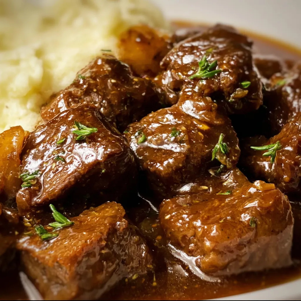 Beef Tips and Gravy with Tender Sirloin and Rich Brown Gravy - tertiary view