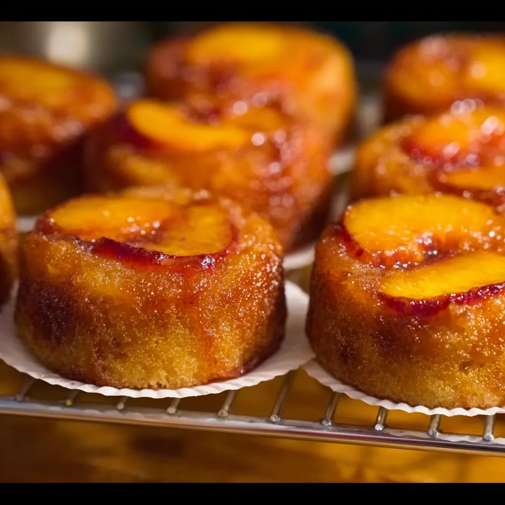 Ultimate Mini Peach Upside Down Cakes with Caramelized Fruit and Tender Cake
