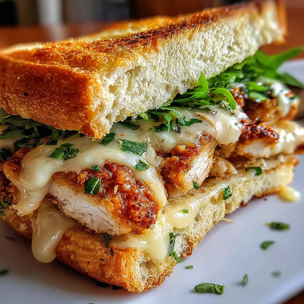 Chicken Garlic Sandwich with Roasted Garlic Aioli and Caramelized Onions - tertiary view