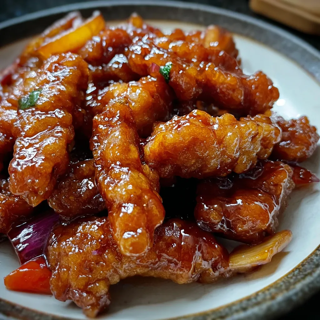 Ultimate Sweet and Sour Pork with Crispy Battered Pork and Tangy Sauce - secondary view