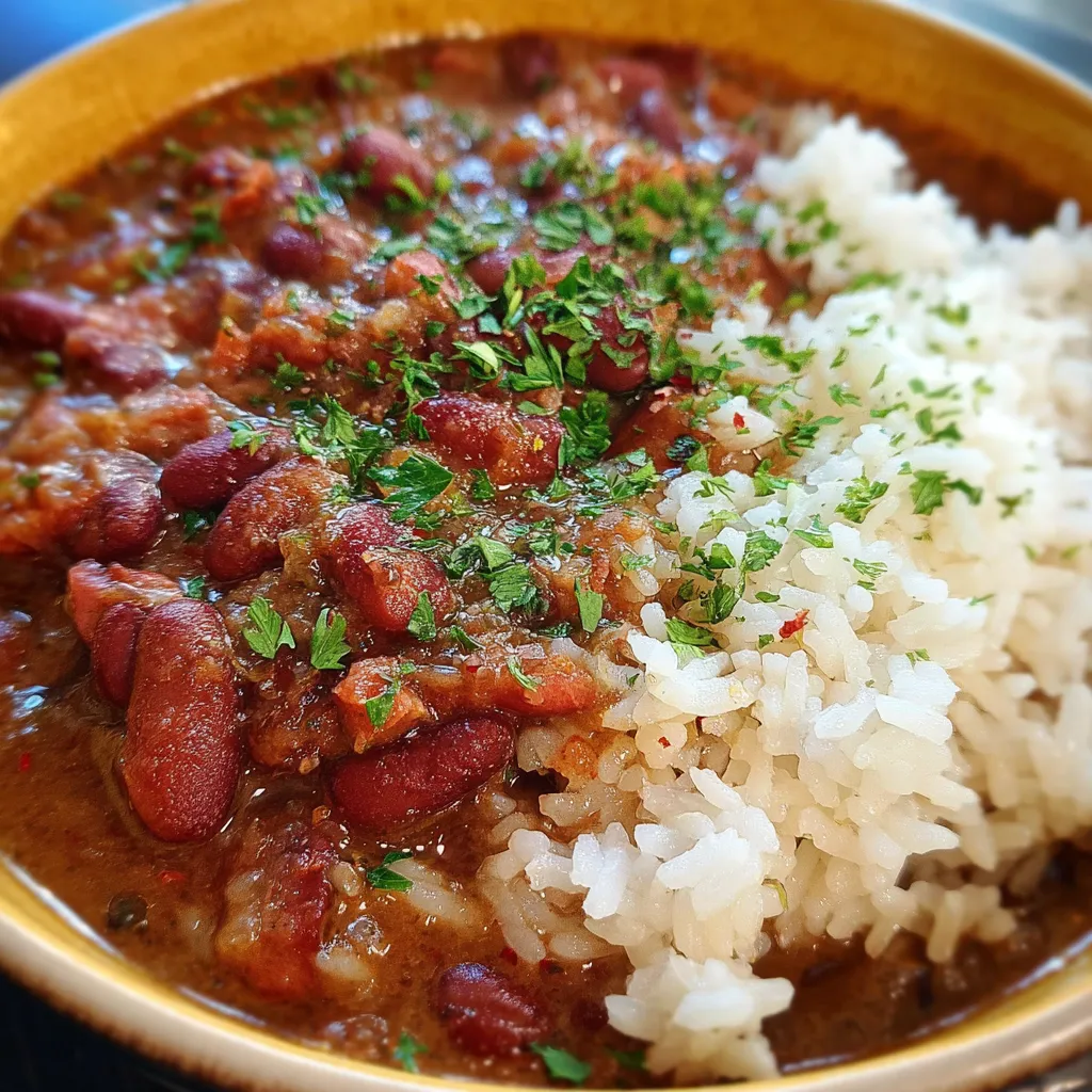 Popeye's Style Red Beans and Rice with Smoky Andouille and Creole Seasonings - tertiary view