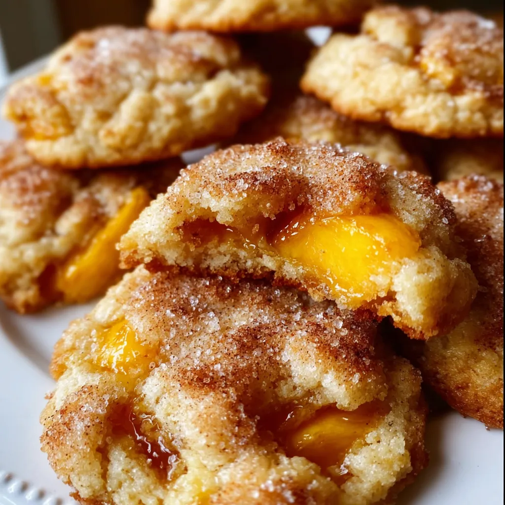 Irresistible Peach Cobbler Cookies with Cinnamon Oat Crumble Topping - tertiary view