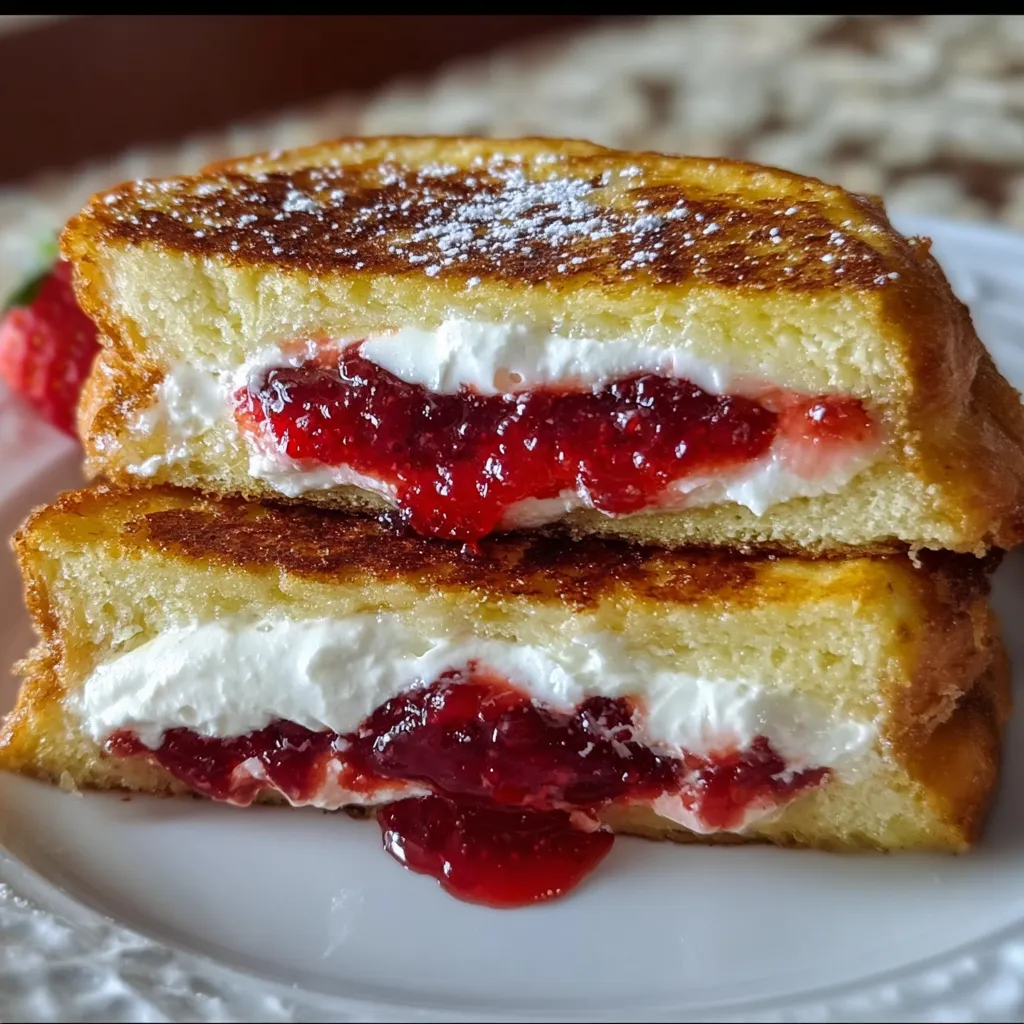 Ultimate Stuffed French Toast with Cream Cheese and Strawberry Jam - Decadent Breakfast Paradise Experience - tertiary view