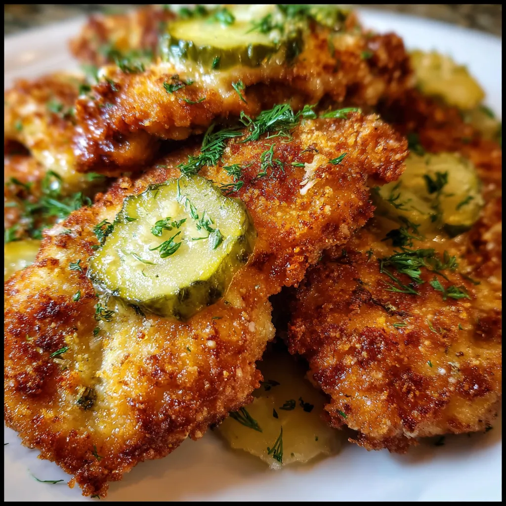 Ultimate Crispy Dill Pickle Parmesan Chicken with Golden Herb Crust - secondary view
