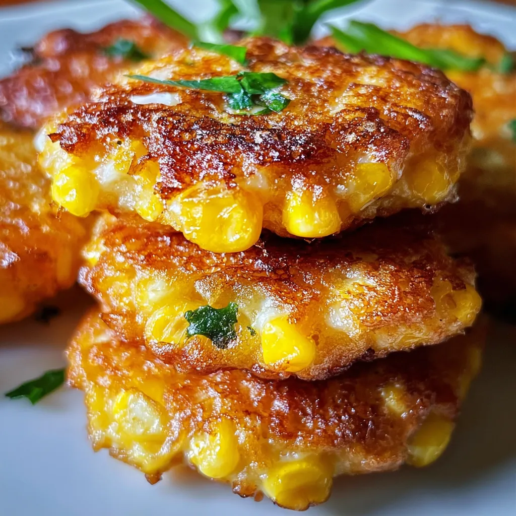 Irresistibly Crispy Cheesy Corn Fritters with Fresh Sweet Corn and Sharp Cheddar - secondary view