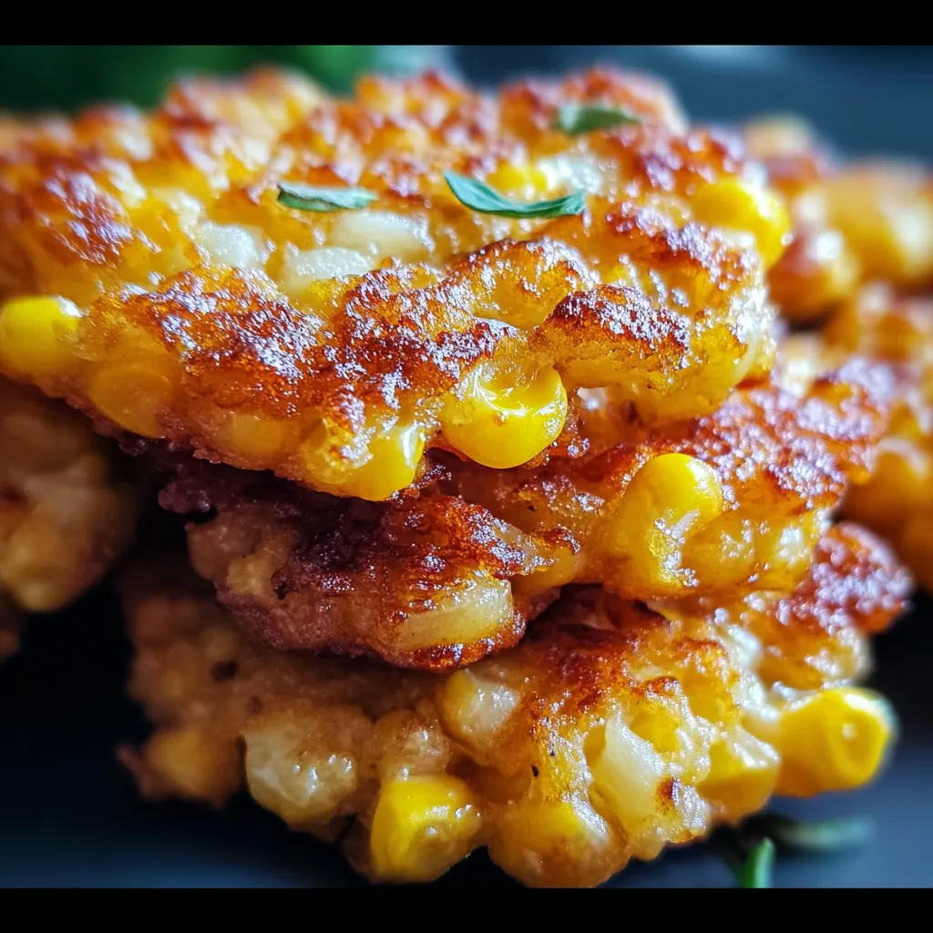 Irresistibly Crispy Cheesy Corn Fritters with Fresh Sweet Corn and Sharp Cheddar - tertiary view