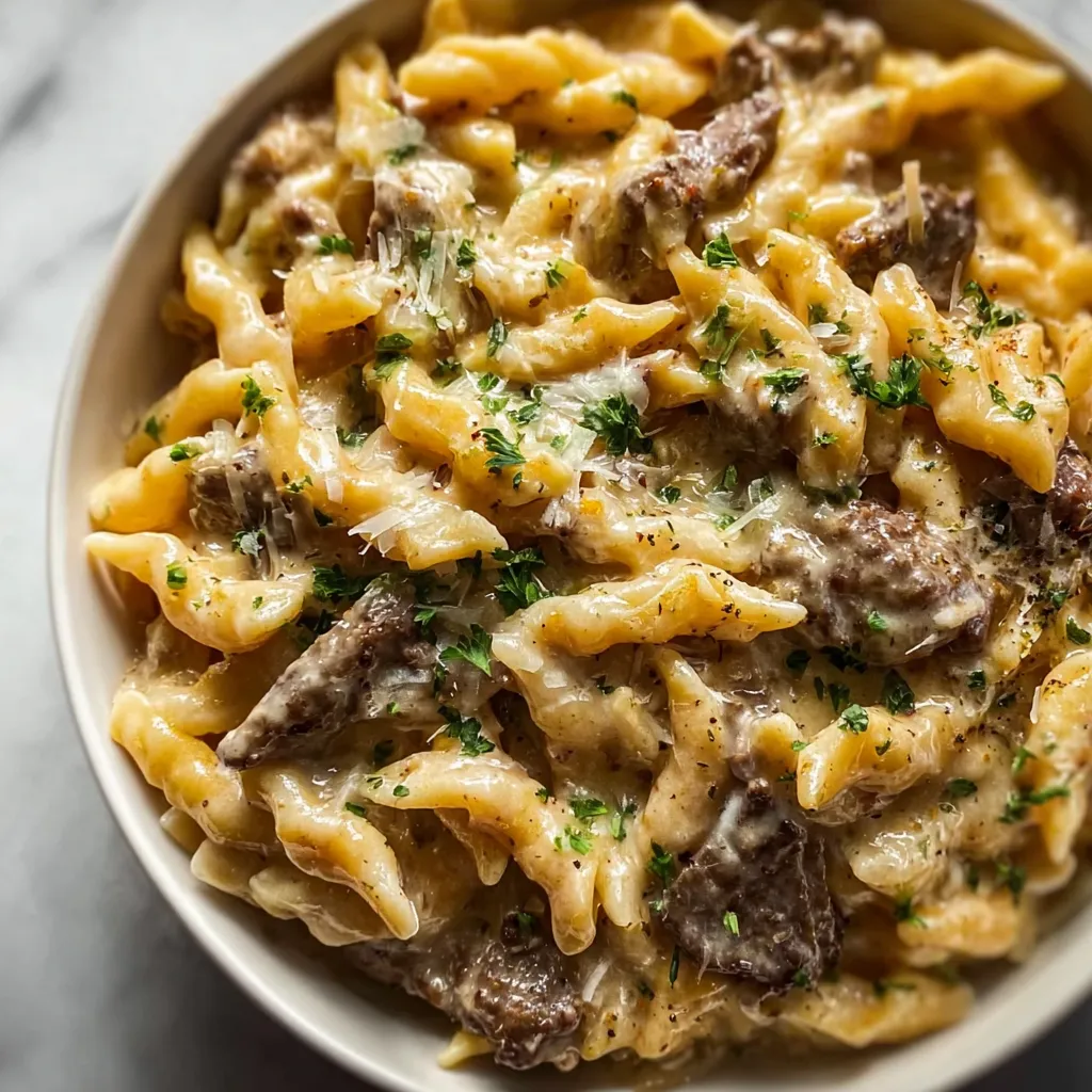 Ultimate Slow Cooker Creamy Garlic Beef Pasta with Tender Vegetables and Rich Sauce