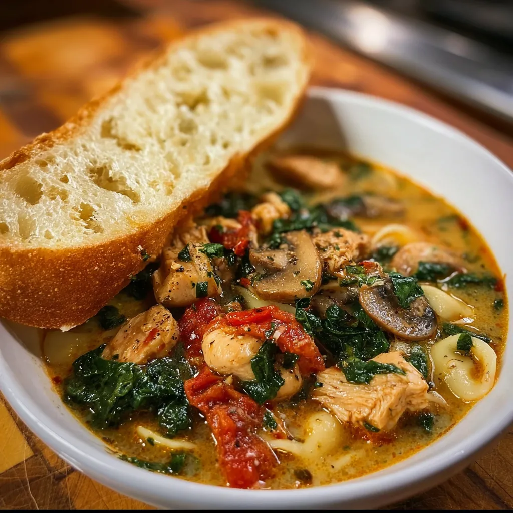 Irresistible Marry Me Tuscan Chicken Soup with Creamy Sun-Dried Tomato Broth - secondary view