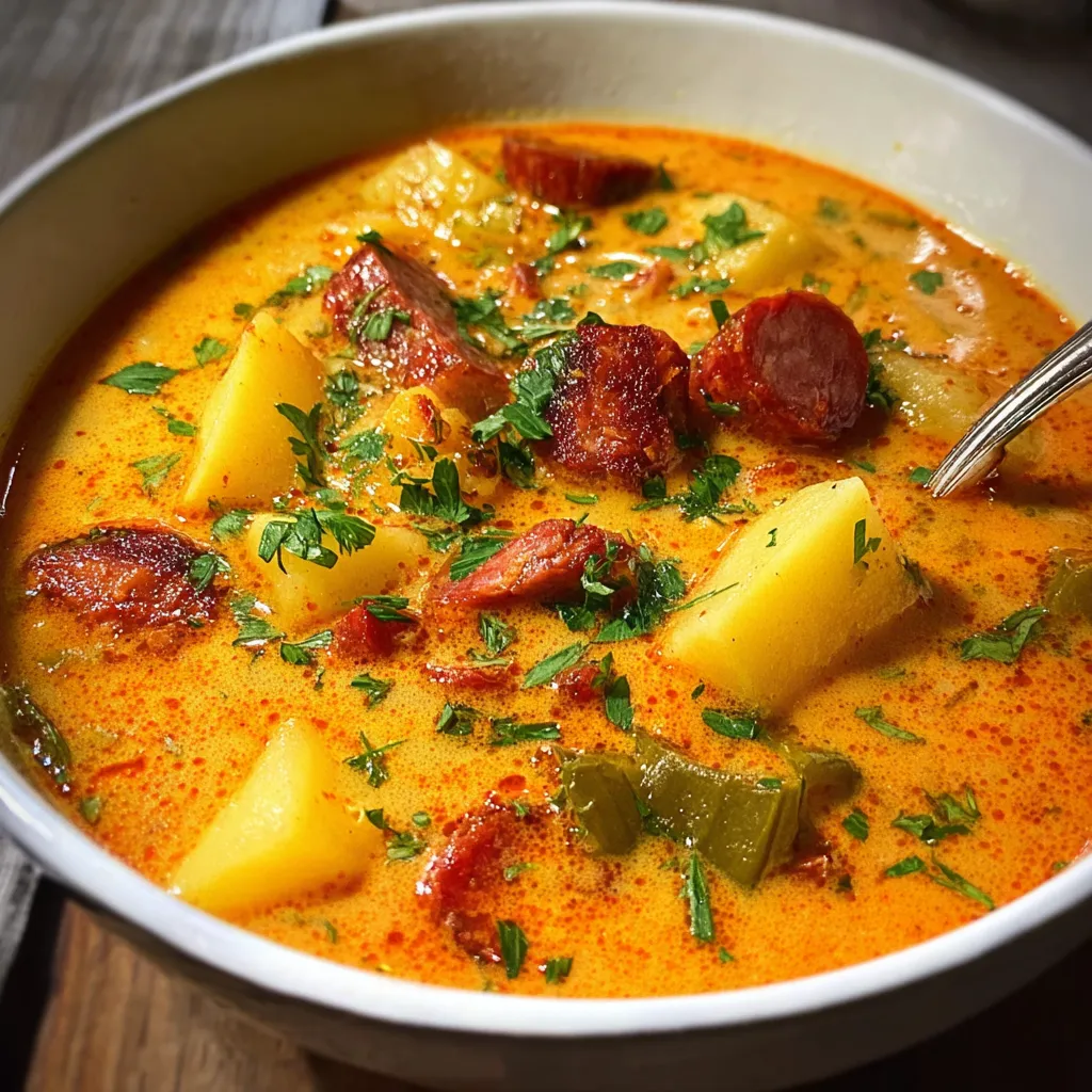 Authentic Spanish Potato Soup with Smoky Chorizo and Fresh Herbs - tertiary view