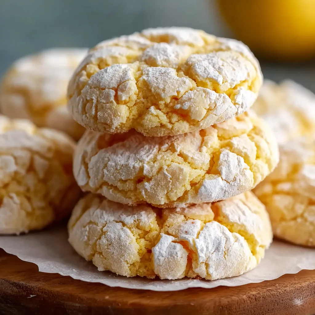 Ultimate Soft and Chewy Lemon Crinkle Cookies with Powdered Sugar