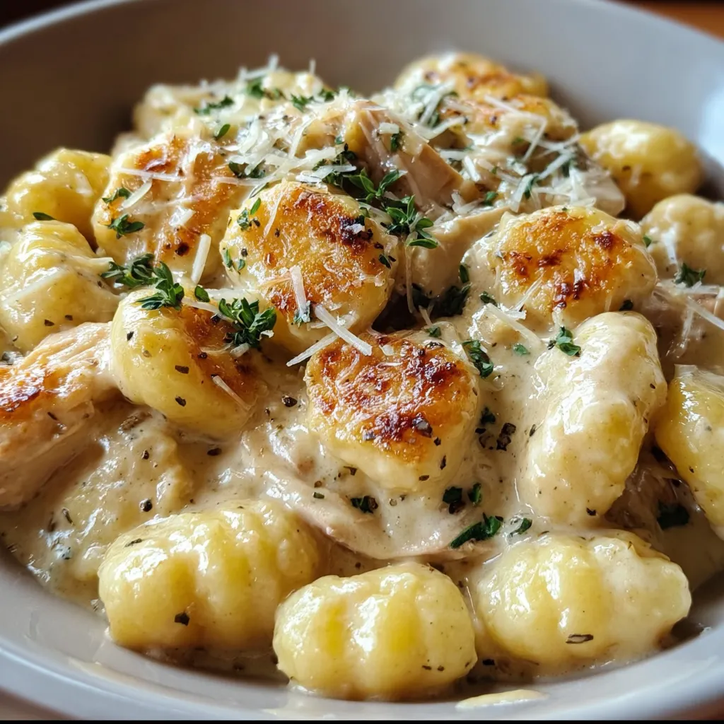 Quick Creamy Crack Chicken Gnocchi with Bacon and Ranch Seasoning - tertiary view