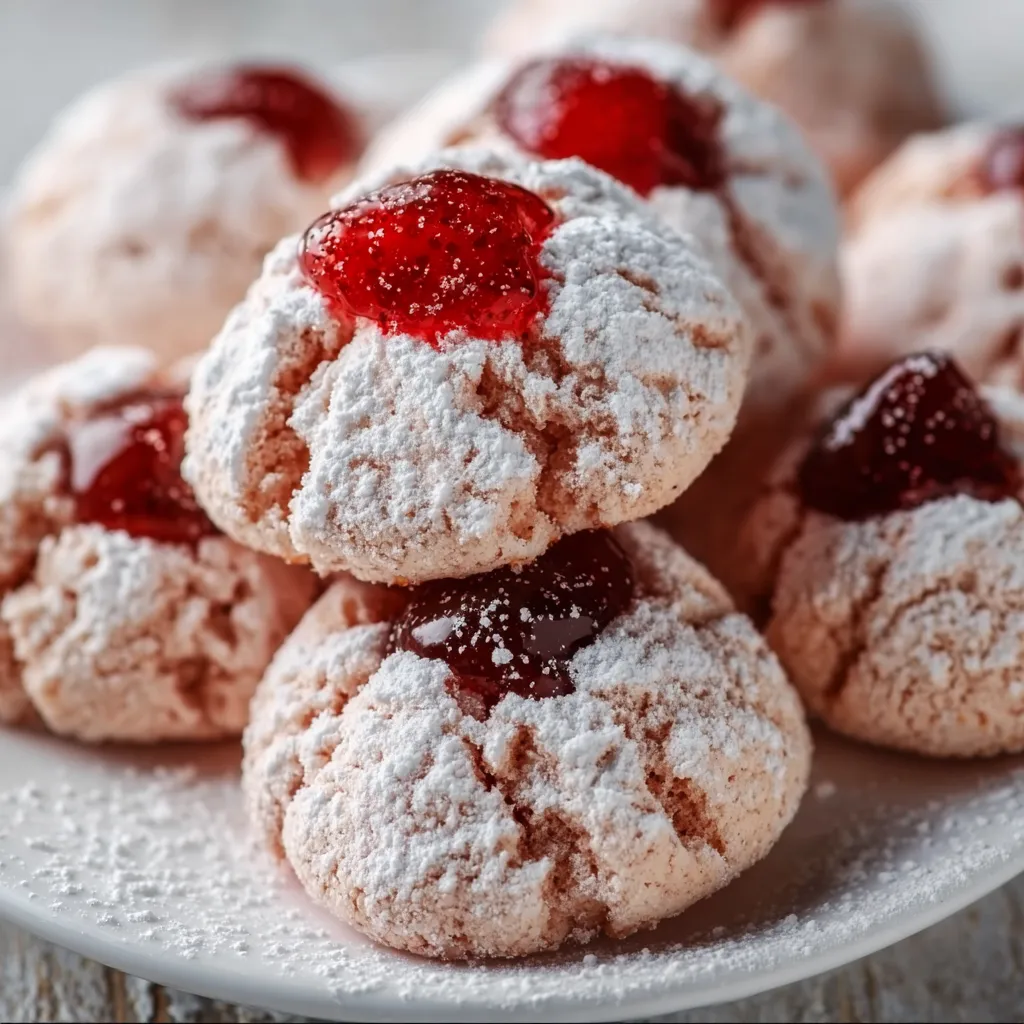 Irresistible Strawberry Kiss Cookies with Sweet Chocolate Centers and Fresh Berry Flavor