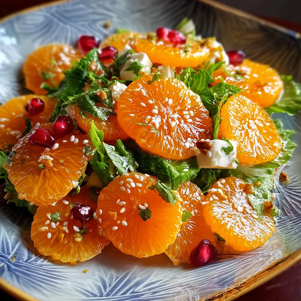 Mandarin Orange Salad with Mixed Greens and Poppy Seed Vinaigrette - main view