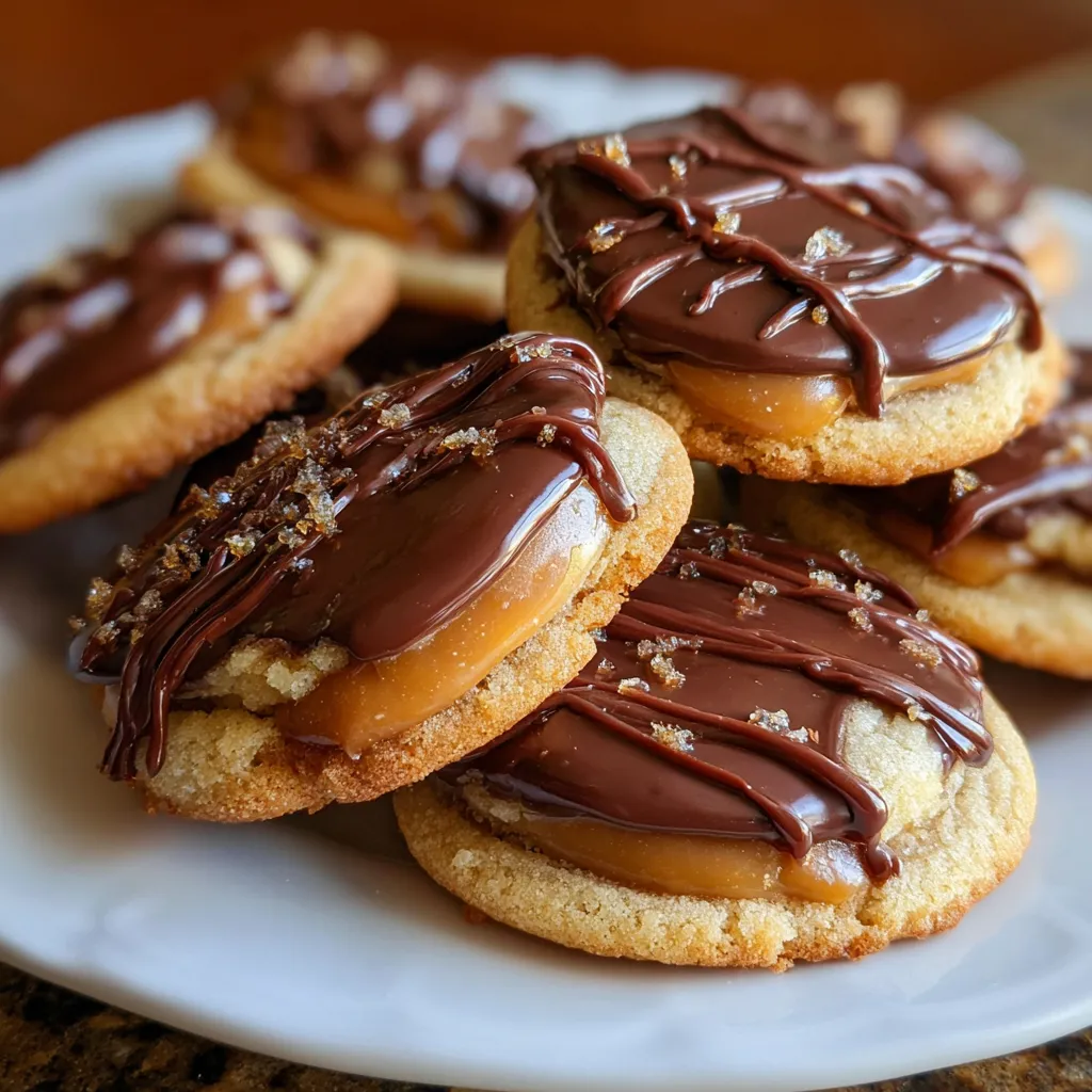 Totally Scrumptious Twix Cookies with Caramel Centers and Chocolate Coating - tertiary view