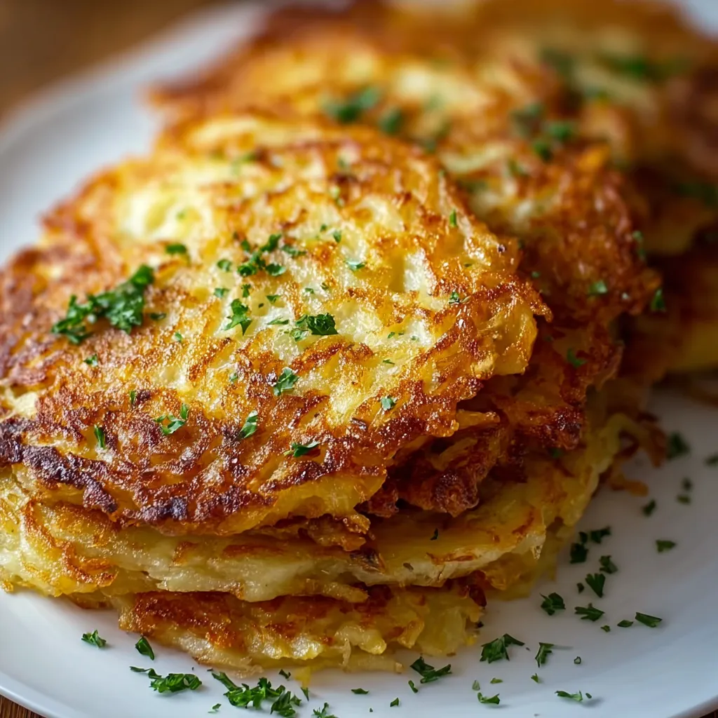 Traditional Golden-Brown German Potato Pancakes with Crispy Edges and Creamy Centers - secondary view