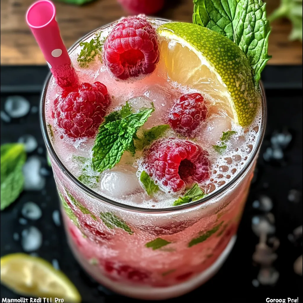 Ultimate Raspberry Coconut Mojito with Fresh Mint and Tropical Flavors