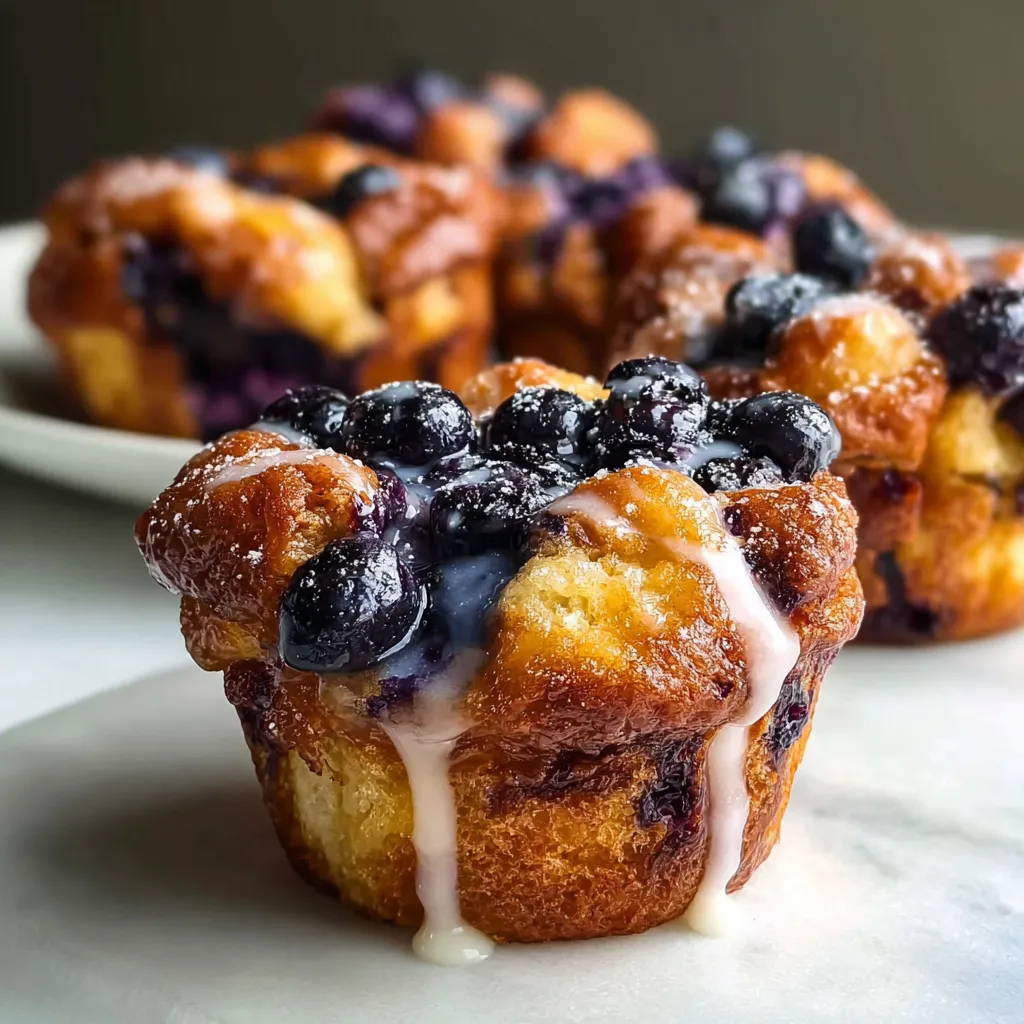 Easy Blueberry Monkey Bread Muffins with Cinnamon Sugar Coating
