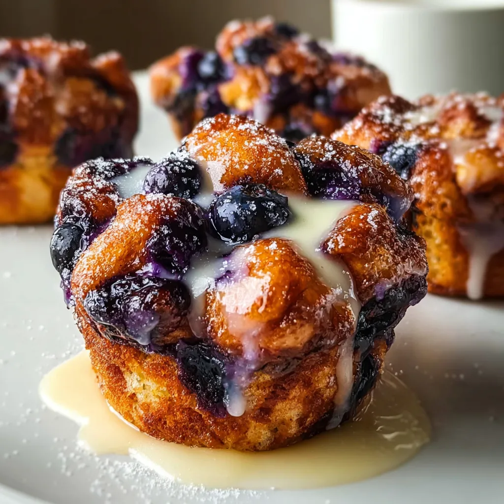 Easy Blueberry Monkey Bread Muffins with Cinnamon Sugar Coating - tertiary view