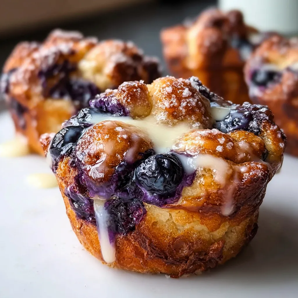 Easy Blueberry Monkey Bread Muffins with Cinnamon Sugar Coating - secondary view