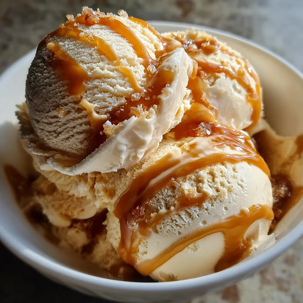 Best Ever Salted Caramel Ice Cream with Rich Vanilla Bean Base - main view