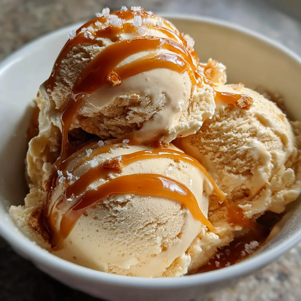 Best Ever Salted Caramel Ice Cream with Rich Vanilla Bean Base - secondary view