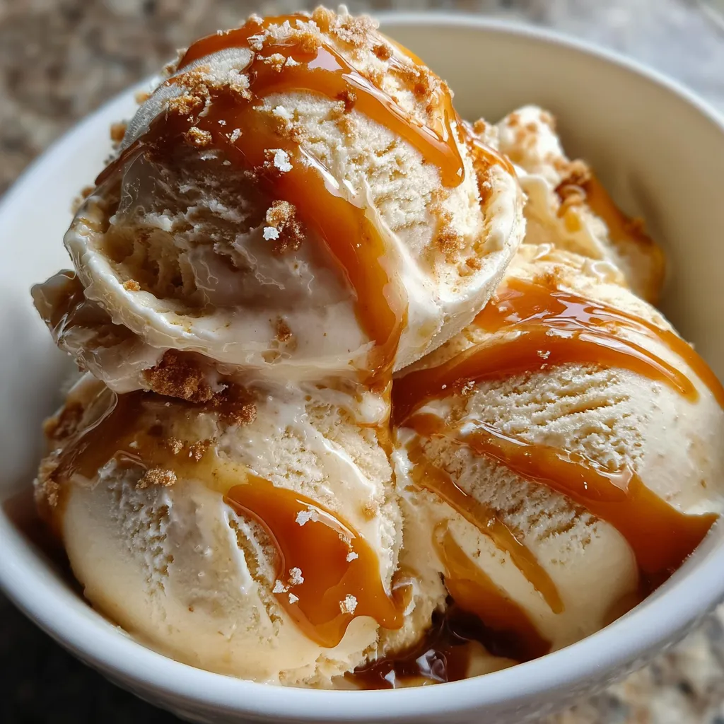 Best Ever Salted Caramel Ice Cream with Rich Vanilla Bean Base - tertiary view