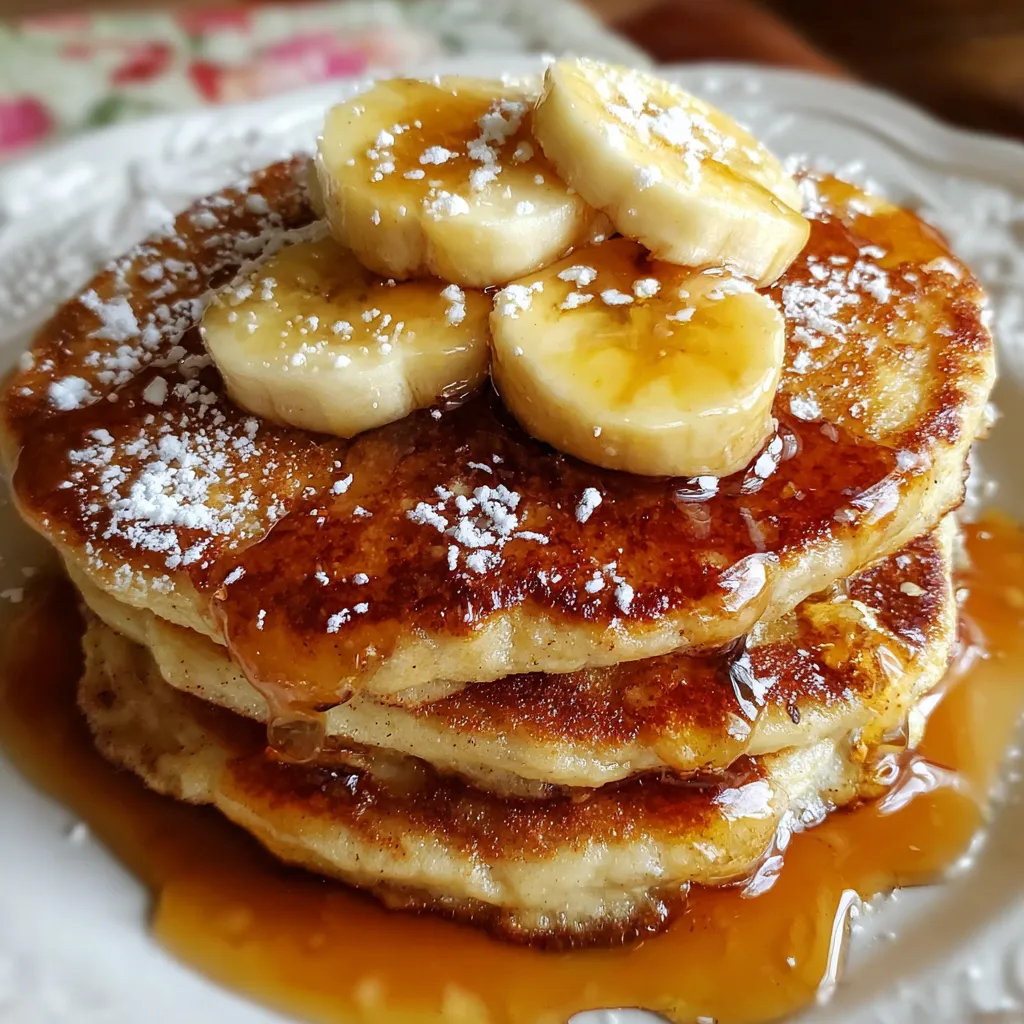 Brown Sugar Banana Pancakes with Cinnamon and Vanilla Bean Infusion - secondary view