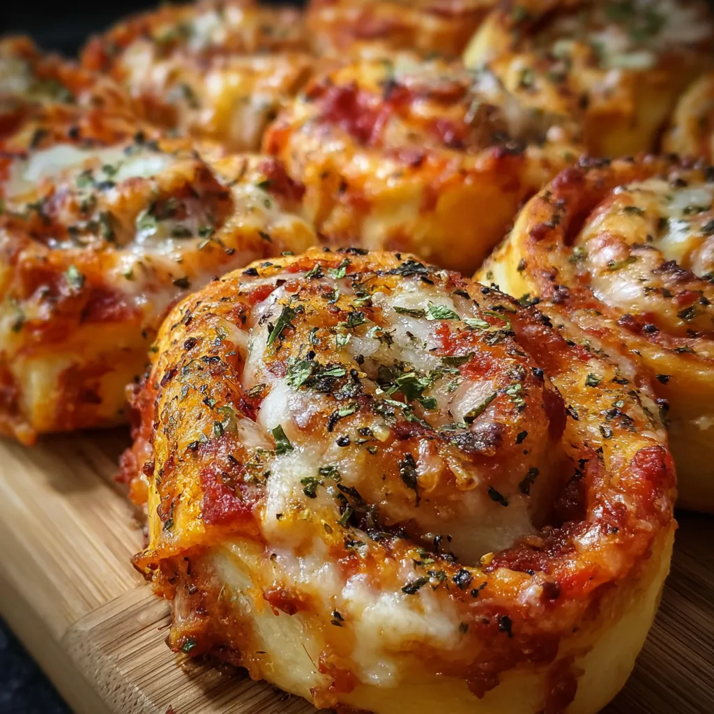 Amazing Homemade Pizza Rolls with Melted Cheese and Crispy Golden Crust - tertiary view