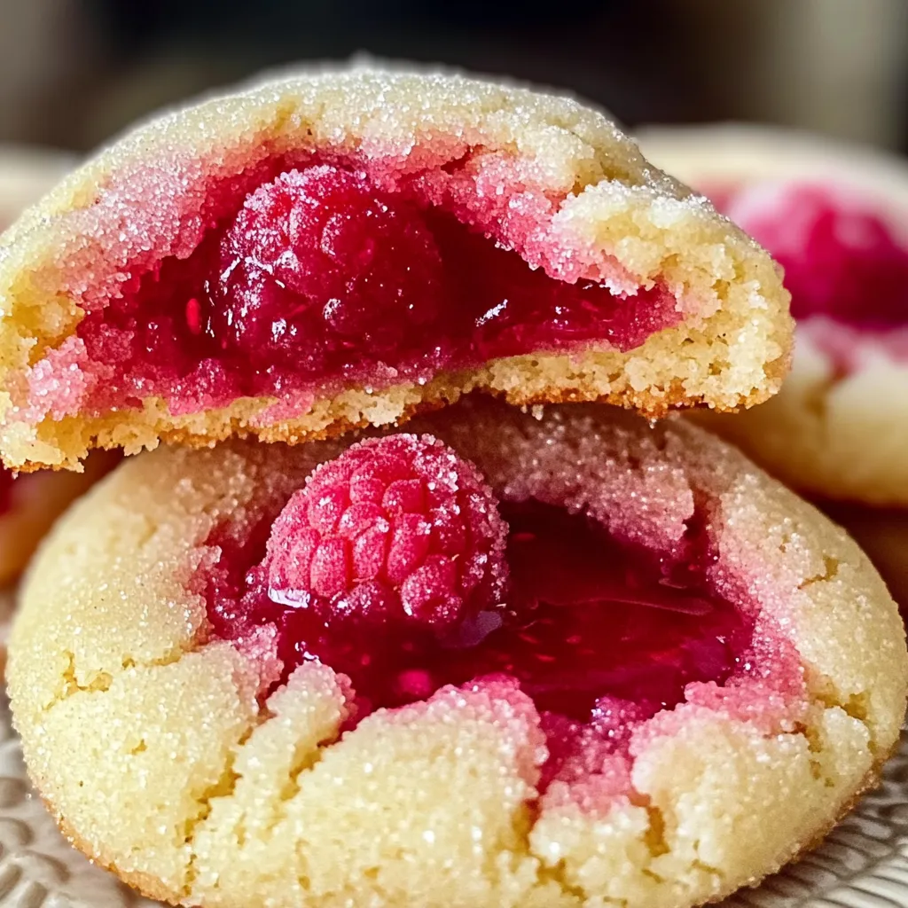 Soft-Baked Raspberry Sugar Cookies with Zesty Lemon Glaze Drizzle