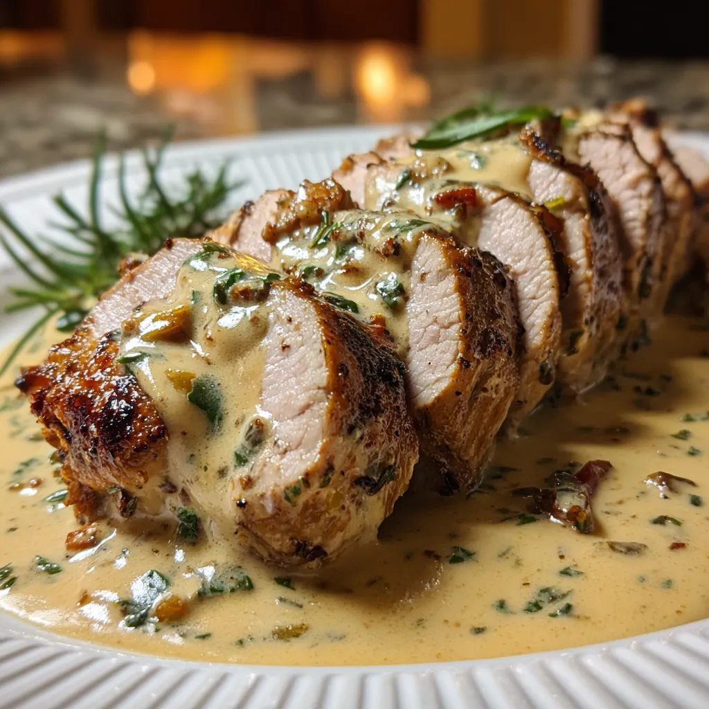 Best-Ever Pork Tenderloin with Dijon Cream Sauce and Fresh Herbs