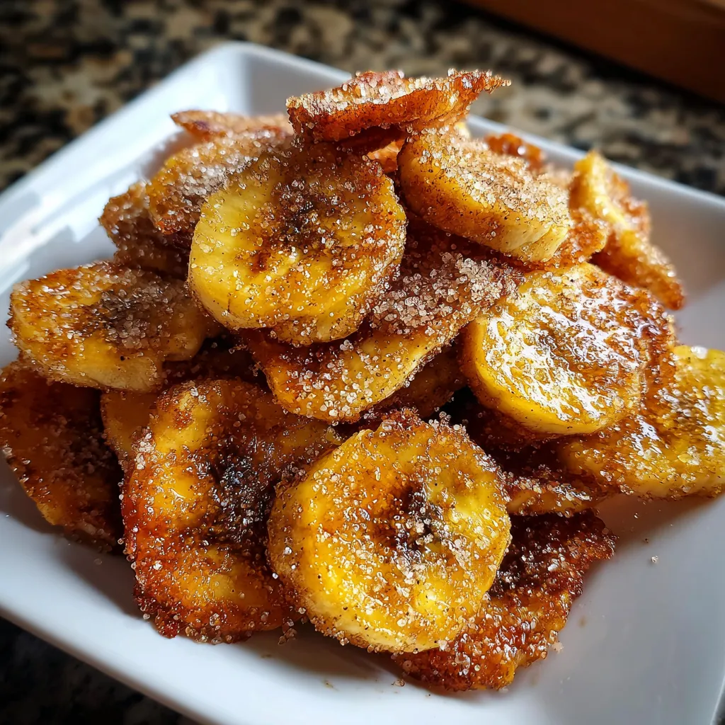 Crispy Cinnamon Sugar Air Fryer Banana Chips with Sweet Spice Coating - main view