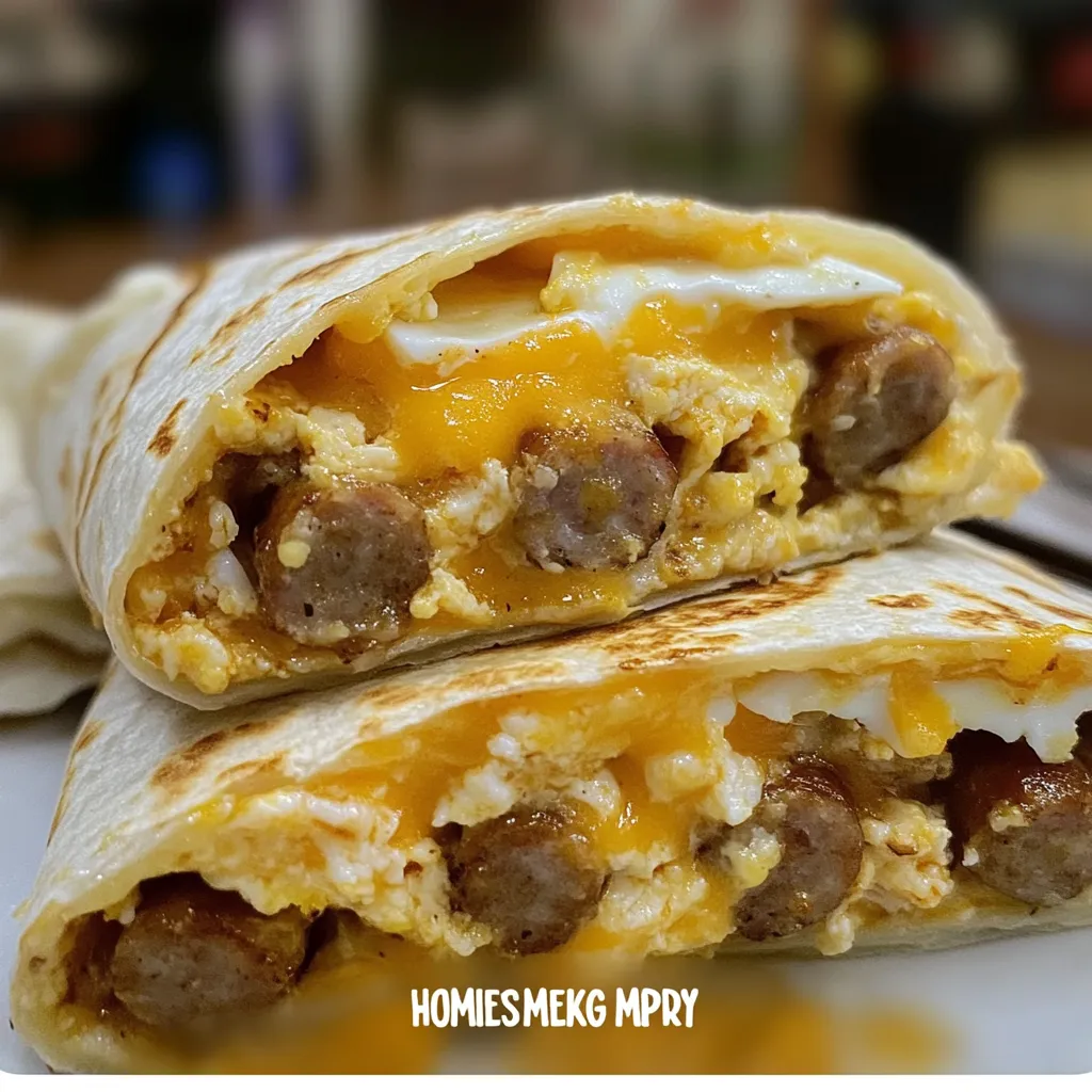Cheesy Sausage and Egg Wraps - Ultimate Breakfast Comfort Food Recipe - main view