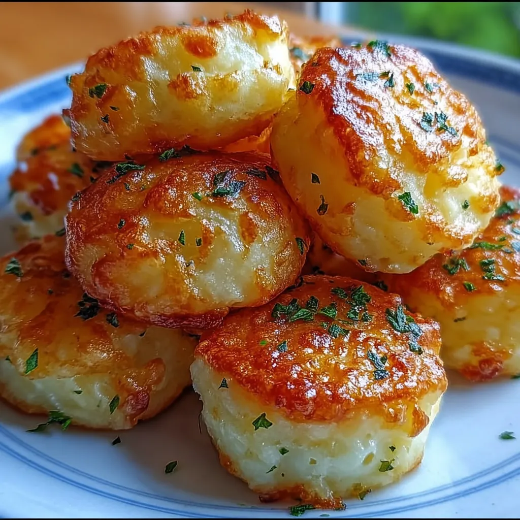 Crispy Golden Mashed Potato Cheese Patties with Herbs and Seasoning