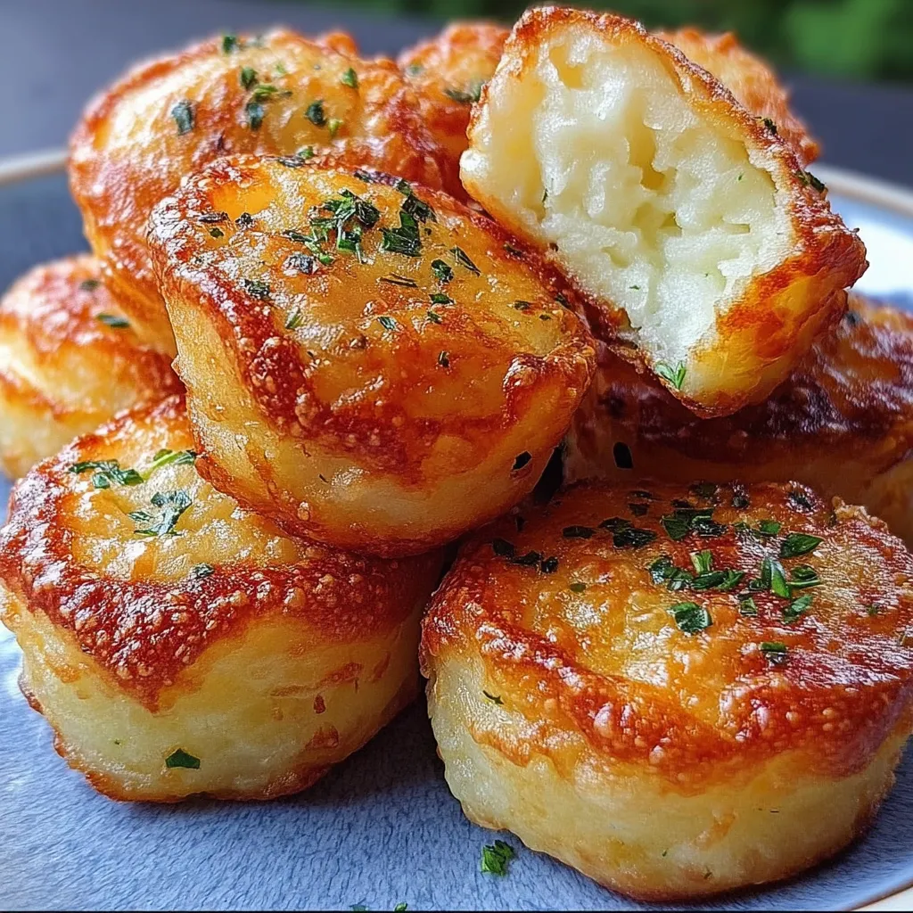 Crispy Golden Mashed Potato Cheese Patties with Herbs and Seasoning - tertiary view