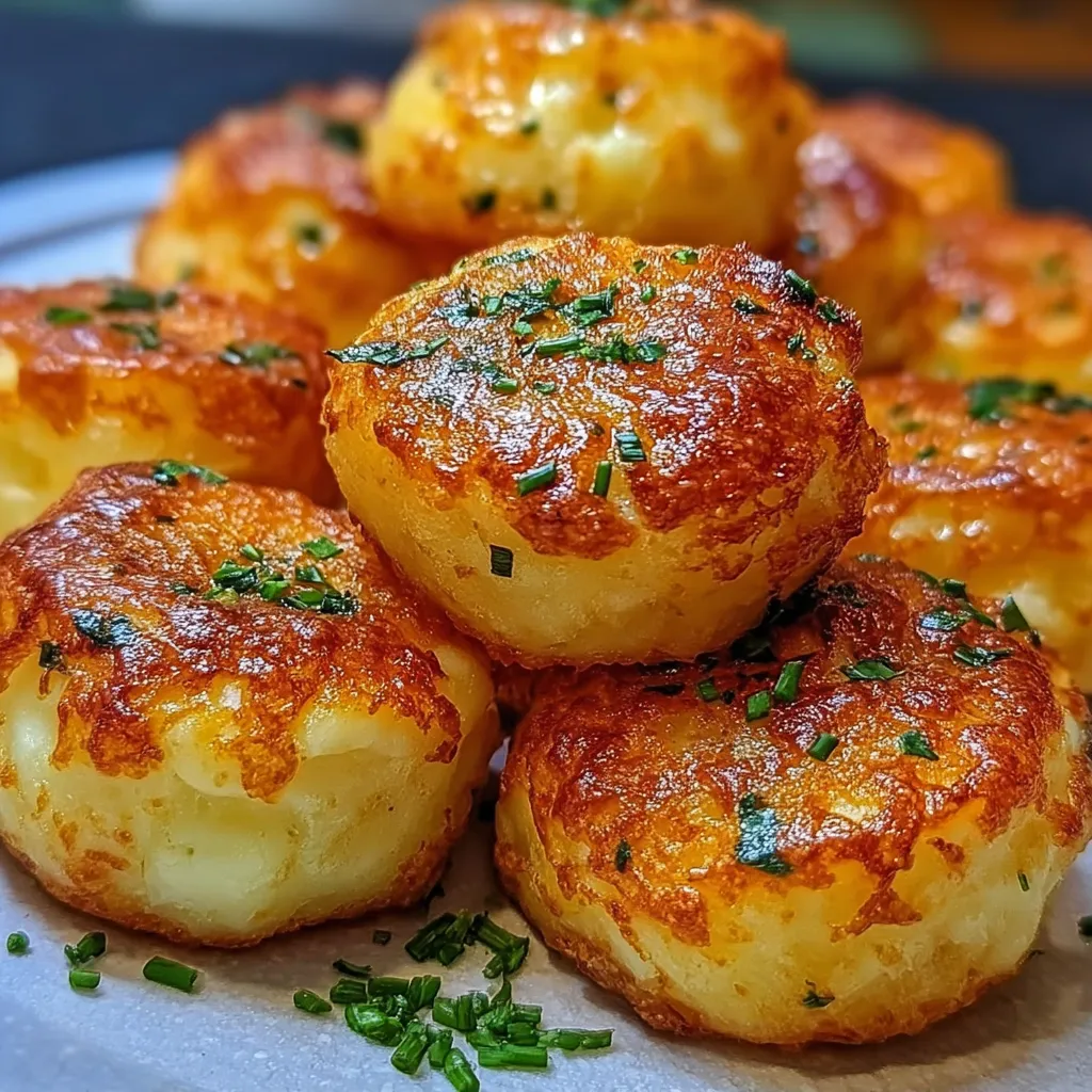 Crispy Golden Mashed Potato Cheese Patties with Herbs and Seasoning - secondary view