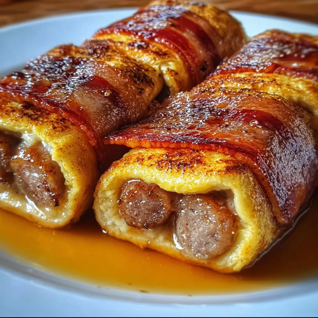 Ultimate Sausage French Toast Roll-Ups with Maple Cinnamon Coating and Golden Crispy Exterior - tertiary view