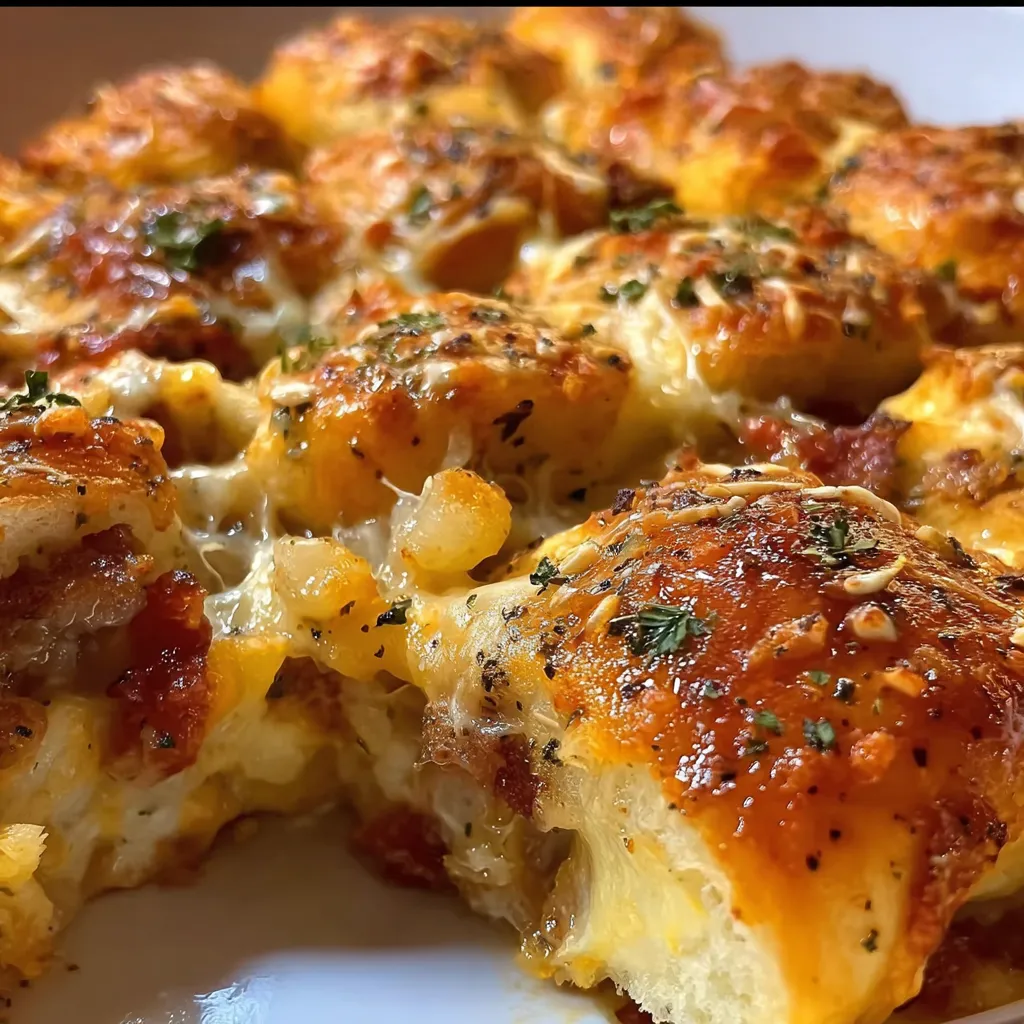 Ultimate Italian Crescent Casserole with Savory Meat Sauce and Golden Buttery Crust - secondary view