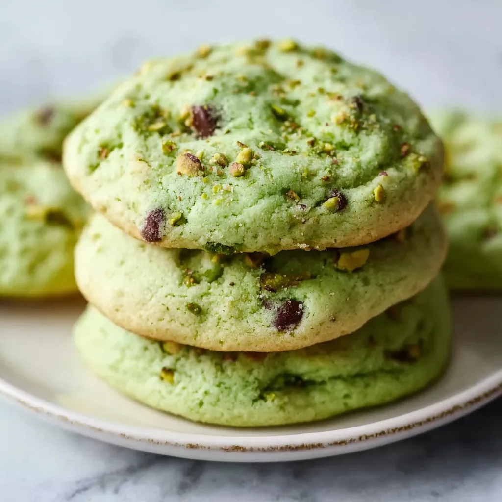 Soft and Chewy Pistachio Pudding Cookies with Vanilla Pudding Mix - tertiary view