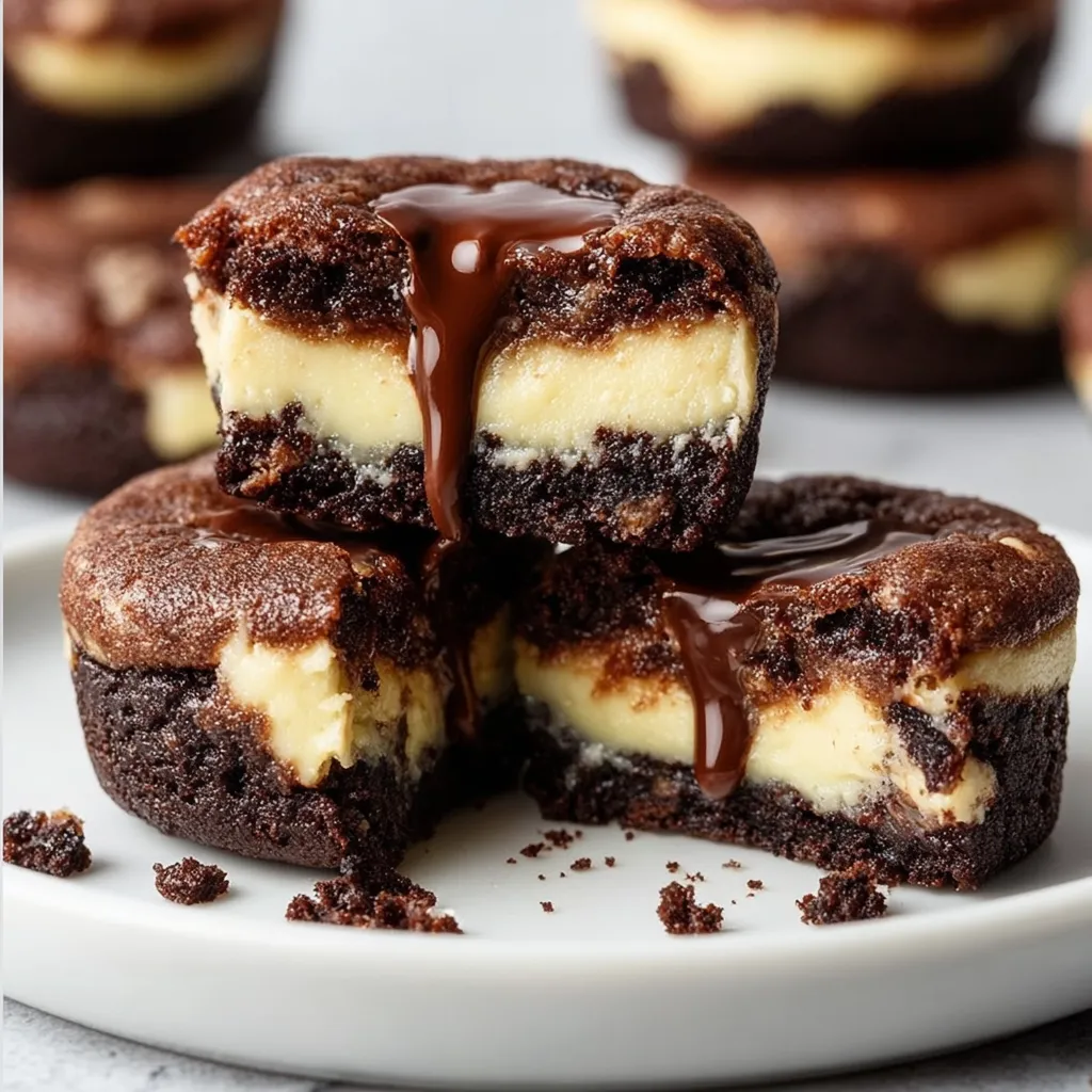 Decadent Chocolate Cheesecake Cookie Bites with Rich Cream Cheese Centers and Chocolate Crumb