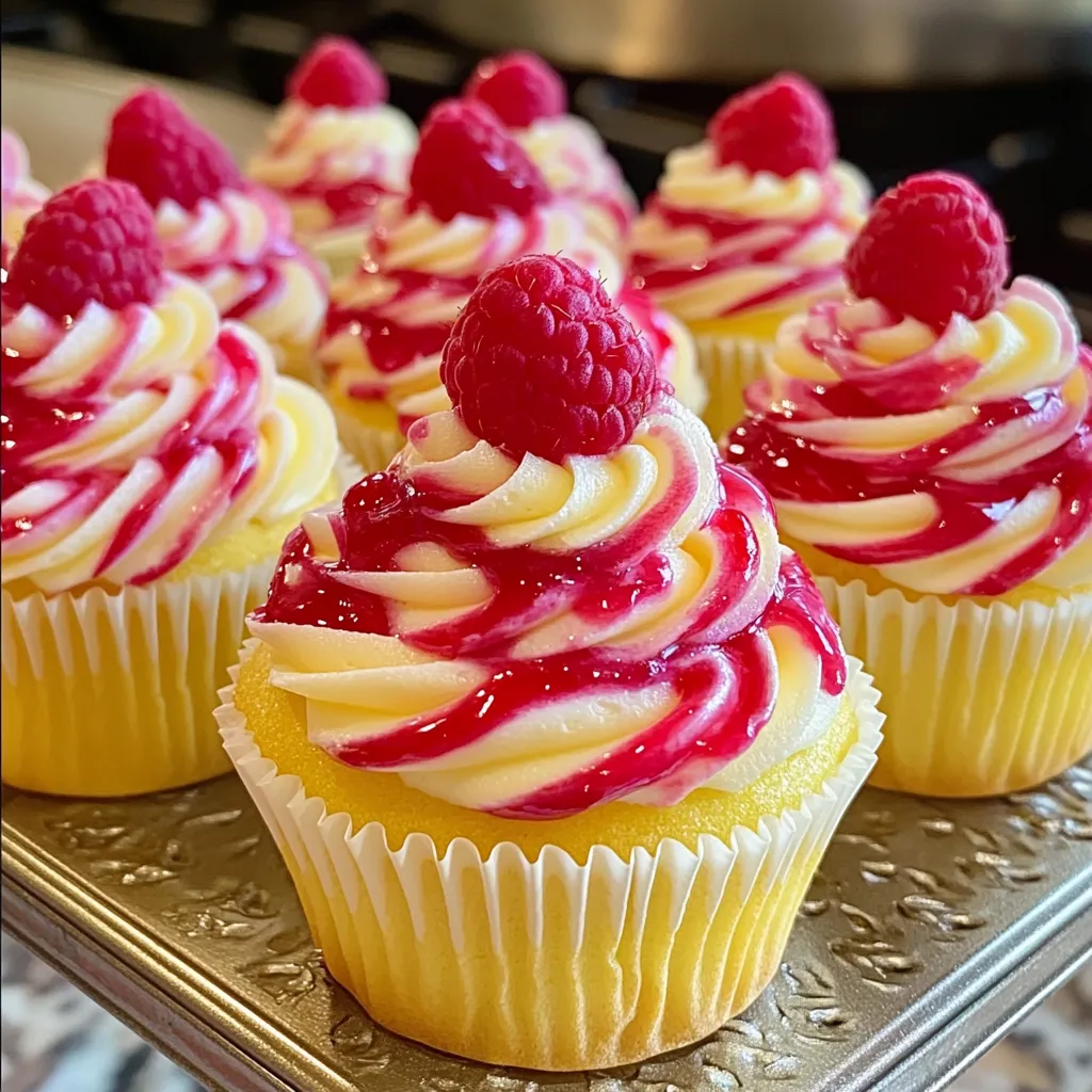 Luscious Lemon Raspberry Swirl Cheesecake with Fresh Berry Compote