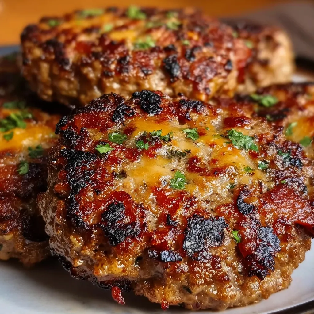 Crispy Bacon-Crusted Ground Beef Patties with Golden Panko Coating - main view