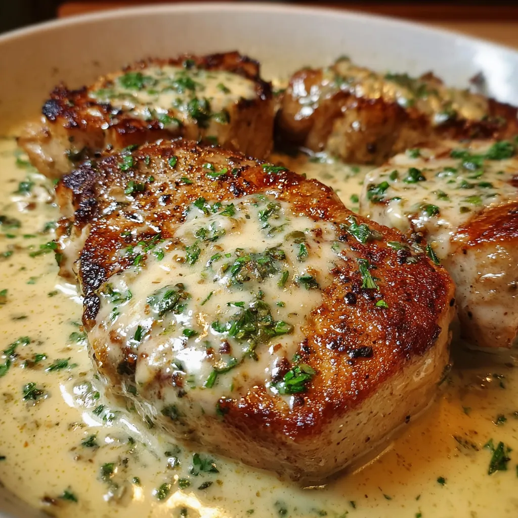 Perfect Garlic Butter Pan Seared Pork Chops with Fresh Herb Finish - secondary view