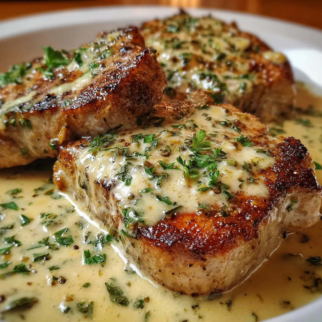 Perfect Garlic Butter Pan Seared Pork Chops with Fresh Herb Finish - tertiary view
