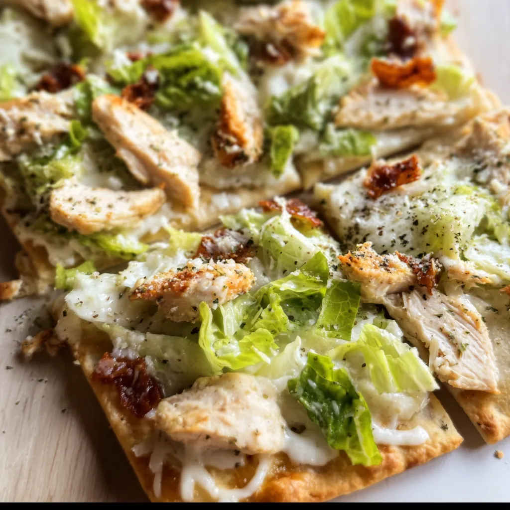 Chicken Caesar Flatbread - Ultimate Crispy Roman-Inspired Pizza Experience - main view