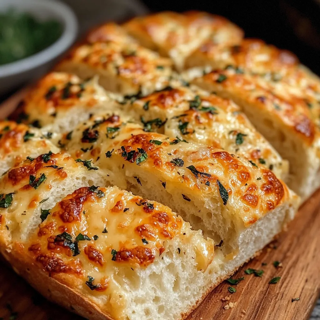 Italian Herb and Cheese Bread with Fresh Basil and Parmesan Crust - secondary view