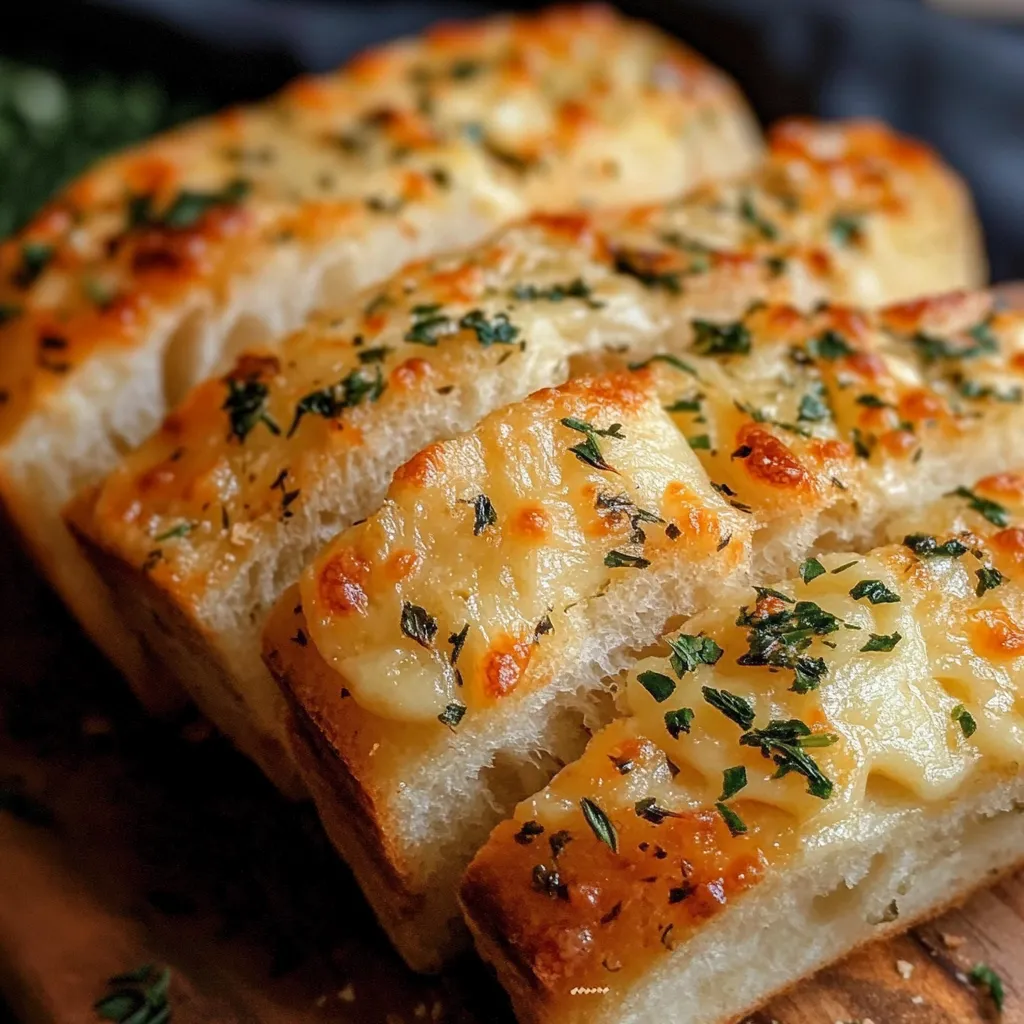 Italian Herb and Cheese Bread with Fresh Basil and Parmesan Crust - tertiary view