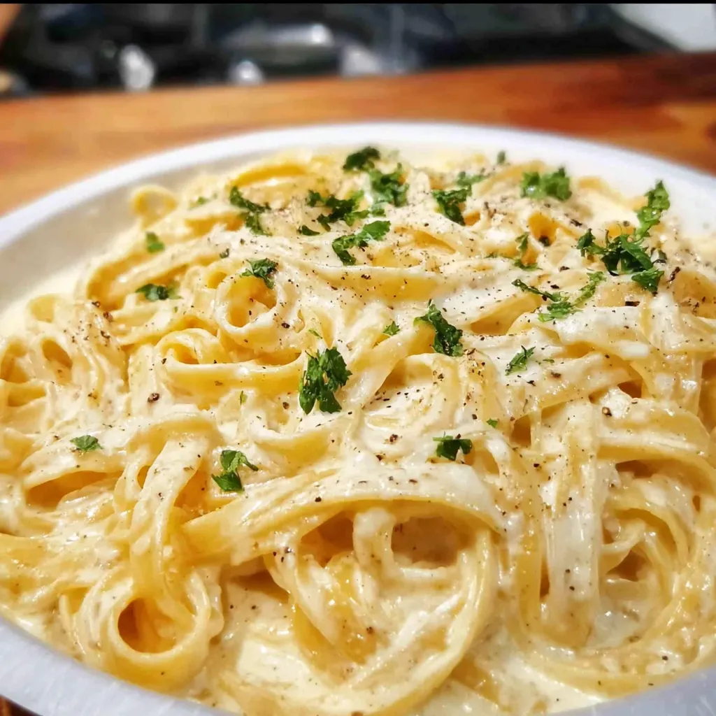 Rich and Creamy Fettuccine Alfredo with Fresh Parmesan and Butter Sauce