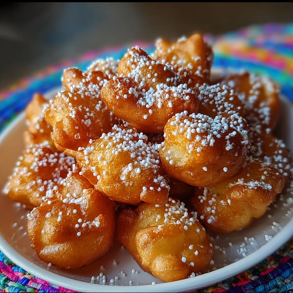 Crispy Air Fryer Funnel Cake Bites with Classic Powdered Sugar - tertiary view