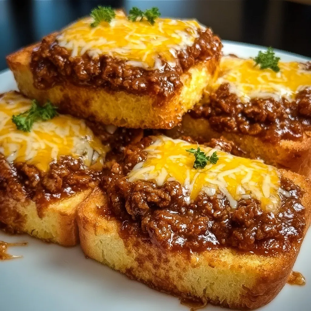 Ultimate Texas Toast Sloppy Joes with Rich Tangy Meat Sauce - secondary view