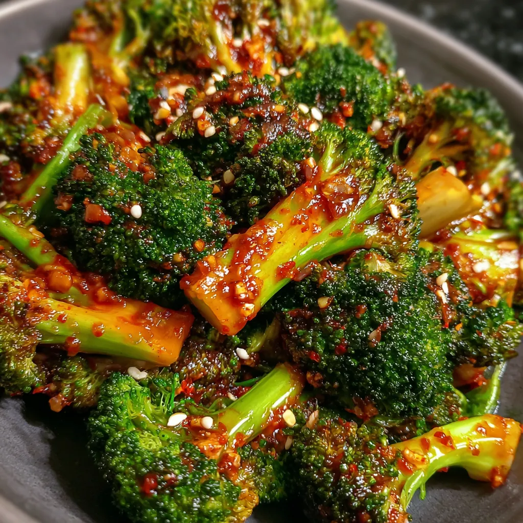 Korean Gochujang Roasted Broccoli with Sesame and Scallions - main view